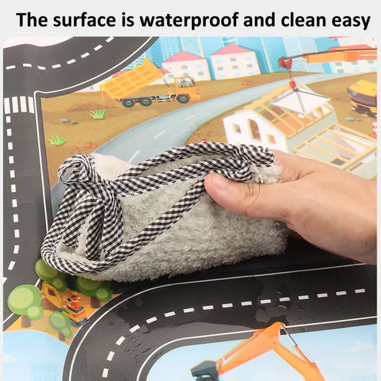 130 x 100cm Engineering Parking Scene Play Mat Outdoor Picnic Beach Mat