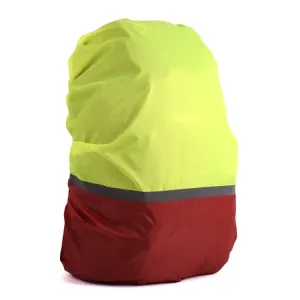 2 PCS Outdoor Mountaineering Color Matching Luminous Backpack Rain Cover, Size: S 18-30L(Red   Fluorescent Green)