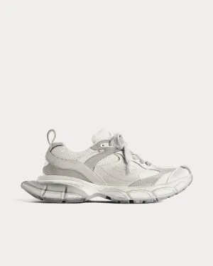 3XL Mesh & Suede-Like Light Grey Low Top Sneakers