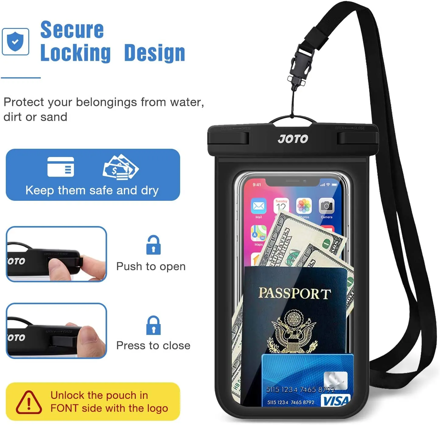 (4 Pack) Universal Waterproof Phone Pouch | JOTO