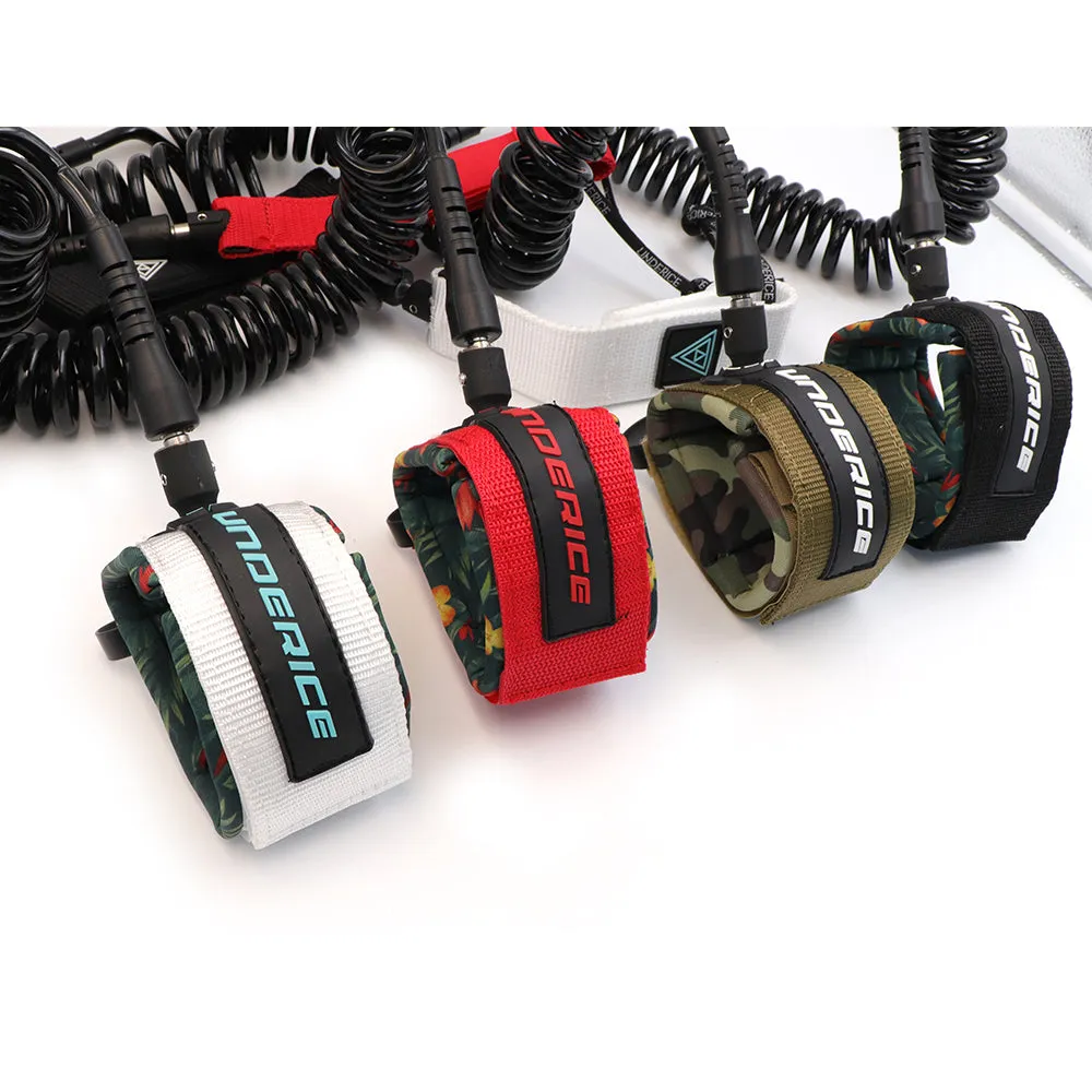 7MM 11 10FT Surfing Elastic Coiled SUP Paddle Leash Surfboard Ankle