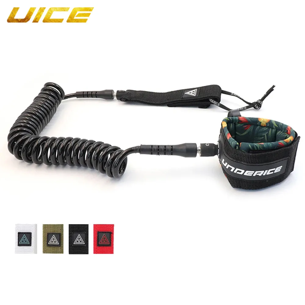 7MM 11 10FT Surfing Elastic Coiled SUP Paddle Leash Surfboard Ankle