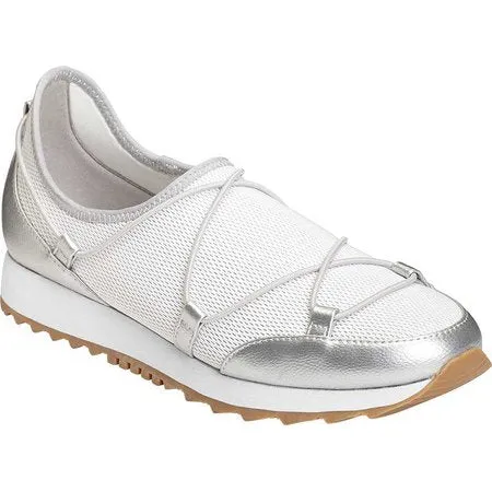 Aerosoles Women's Flashy Shoe Silver Combo Slip On Flat Low Top Fashion Sneakers