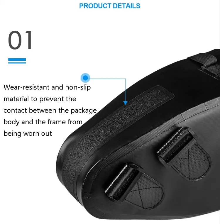 AFISHTOUR FB2040 13L Bicycle Big Tail Bag Big Large Capacity Long-Distance Cycling Saddle Bag, Size: 13L(Full Black)