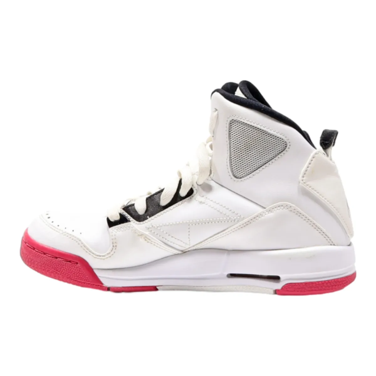 AIR JORDAN High Top Trainers White Leather Girls UK 4