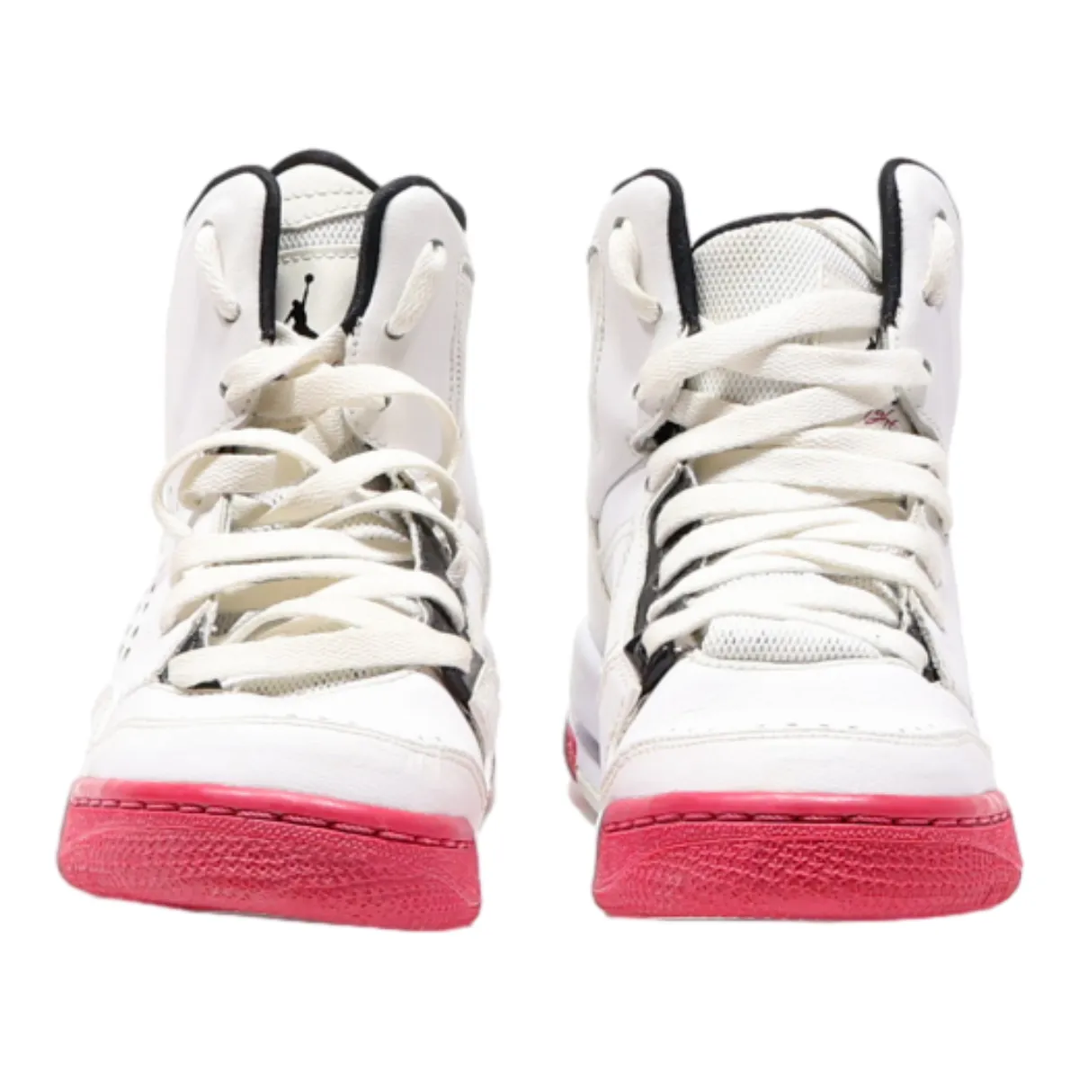 AIR JORDAN High Top Trainers White Leather Girls UK 4