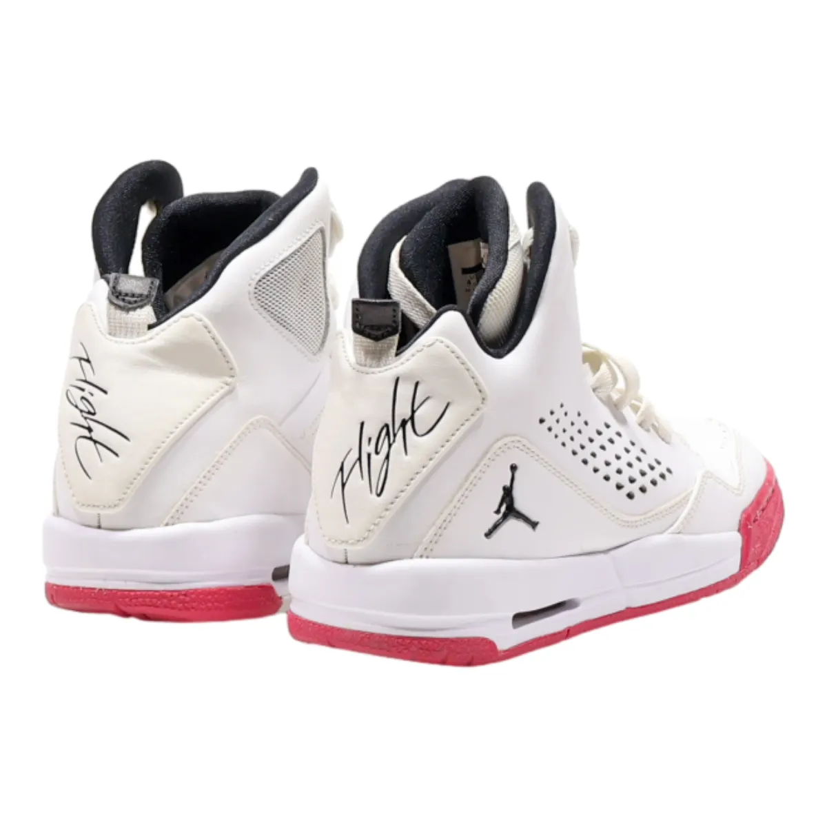 AIR JORDAN High Top Trainers White Leather Girls UK 4