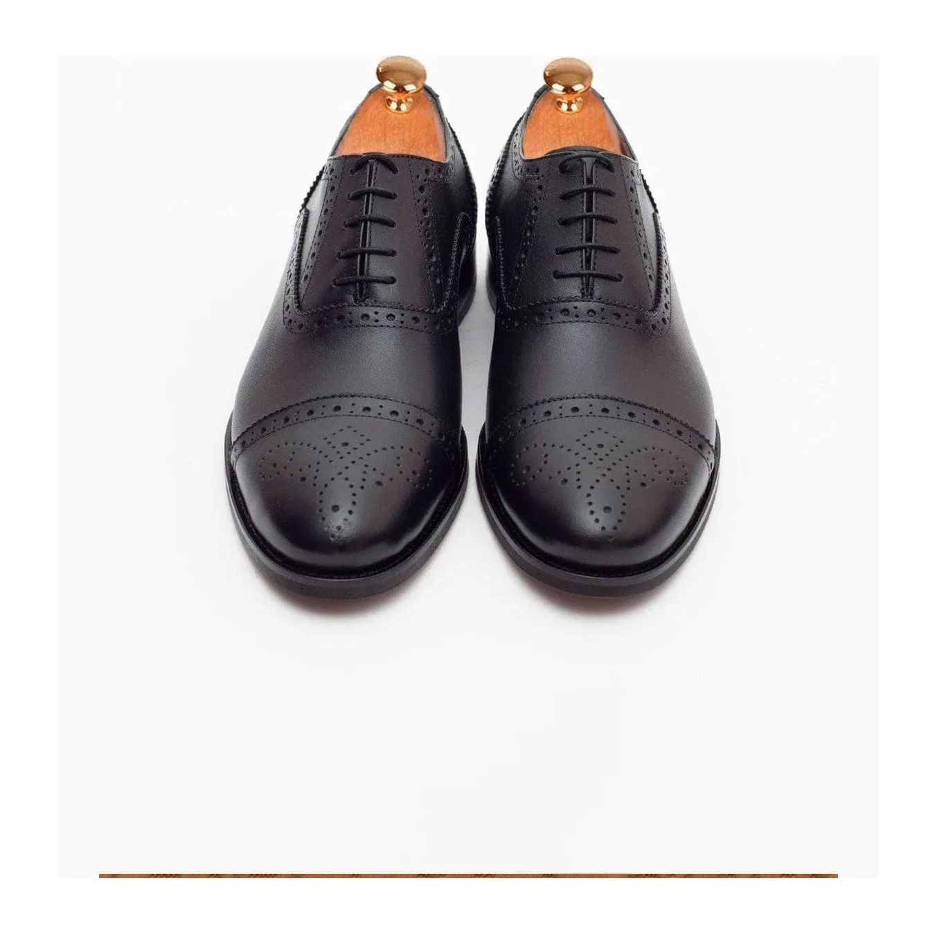 Ariston Boys Black Oxford Lace-up Leather Dress Shoes