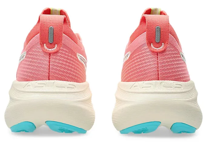 Asics Women's Gel-Nimbus 27 TR Sneaker in Nature Bathing/Guava