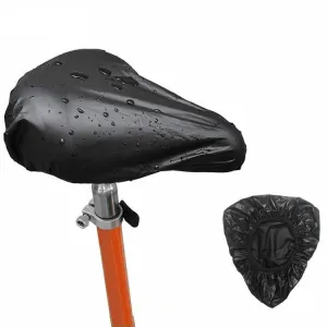 Bicycle Saddle Waterproof Cover Bicycle Seat PVC Waterproof Seat Cover Hot Pressed Rain Cover, Size: Small(Black)