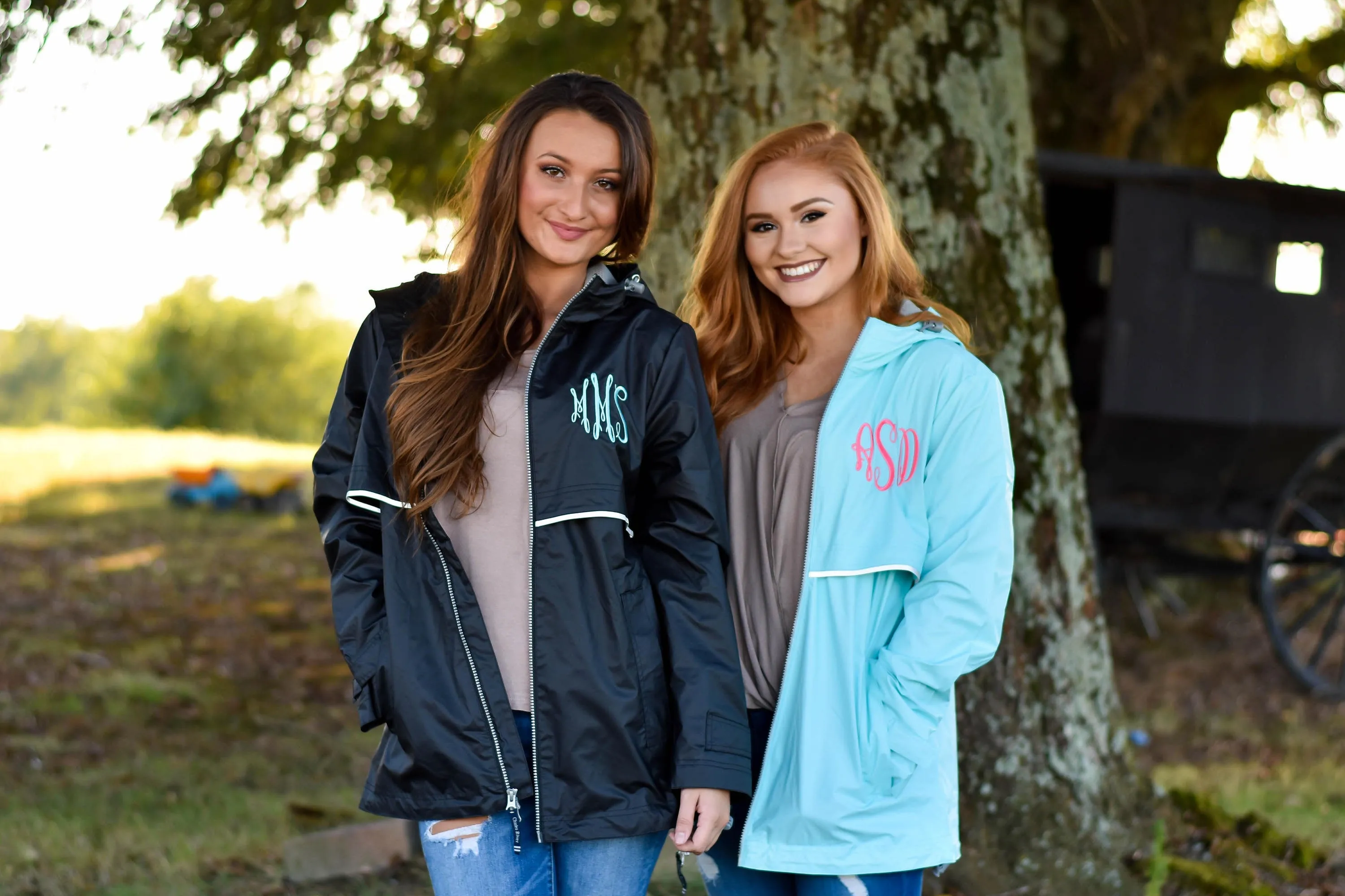 Charles River New Englander Rain Jacket Monogrammed for Women