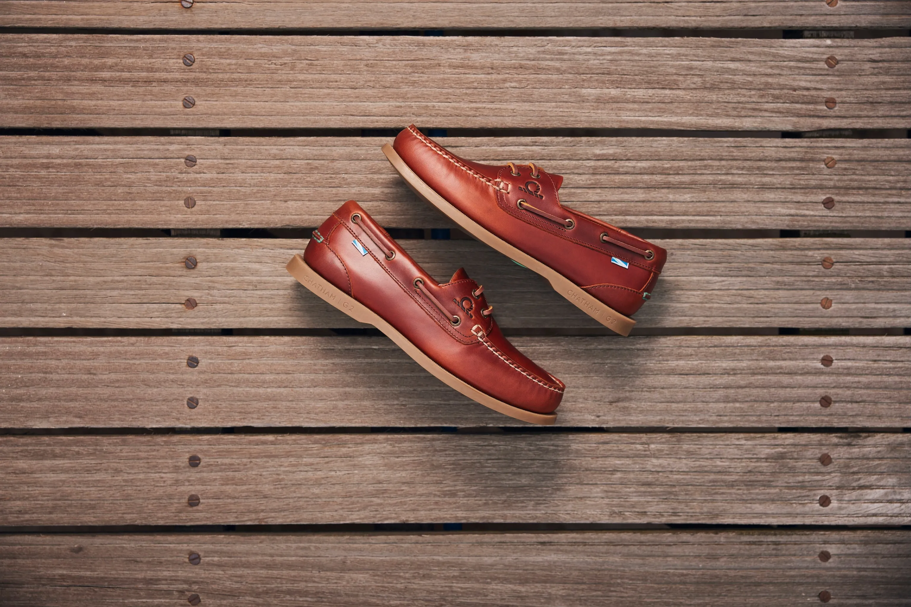 Chatham Men's Deck II G2 Boat Shoes Chestnut