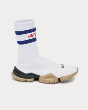 Classic Sock Runner White High Top Sneakers
