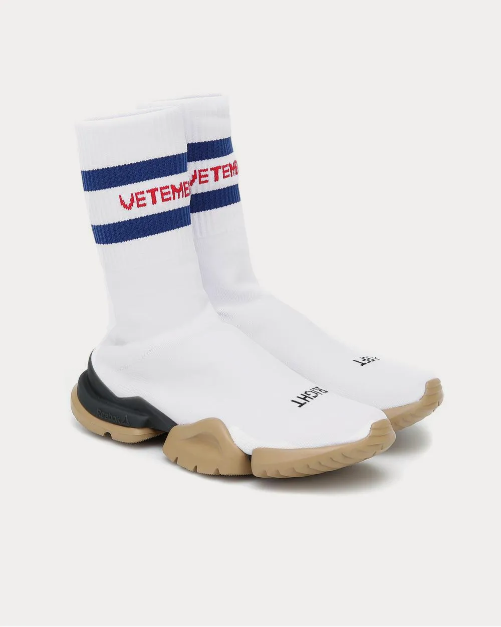 Classic Sock Runner White High Top Sneakers