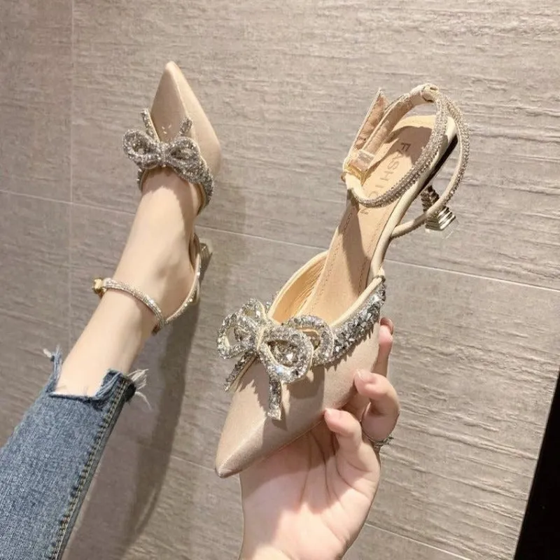 Clear Heels Beige Heeled Sandals