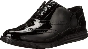 Cole Haan ORIGINALGRAND Wingtip II Oxford Black Patent Leather/Black Waterproof