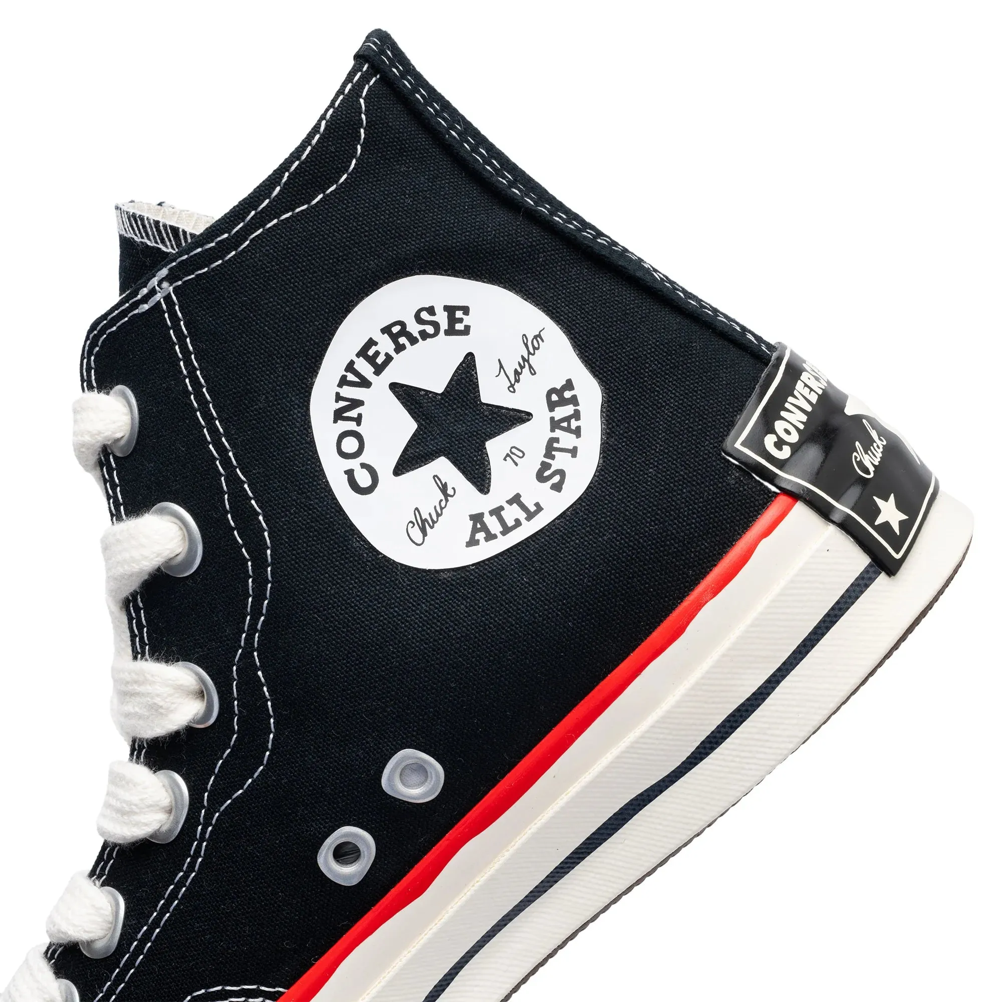 Converse - Chuck 70 High Top Black/White/Red A09139C