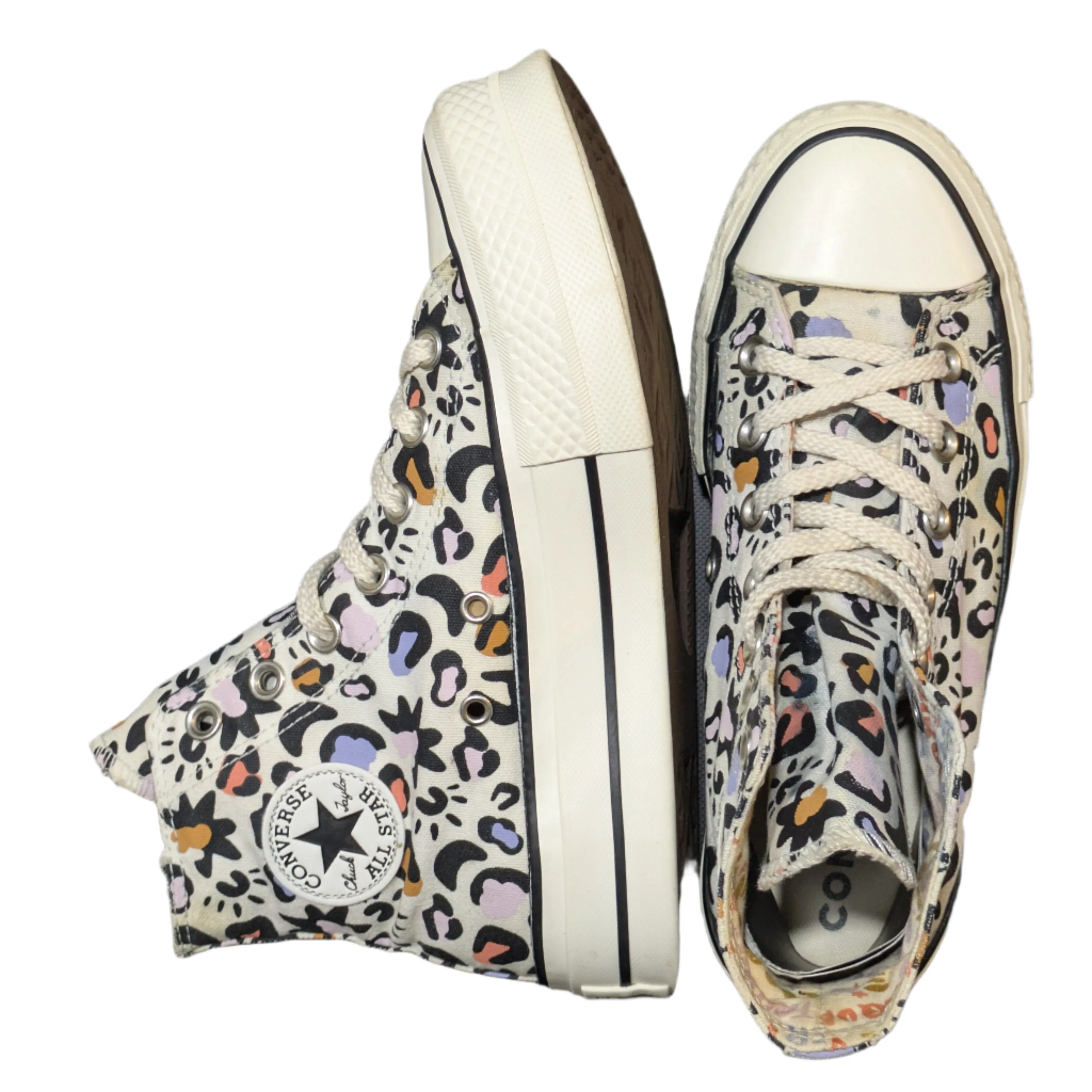 Converse Chuck Taylor All Star Mystic World Lift Hi-Top Trainers in Egret/Multi Size UK 4 / EU 36.5 / US 6