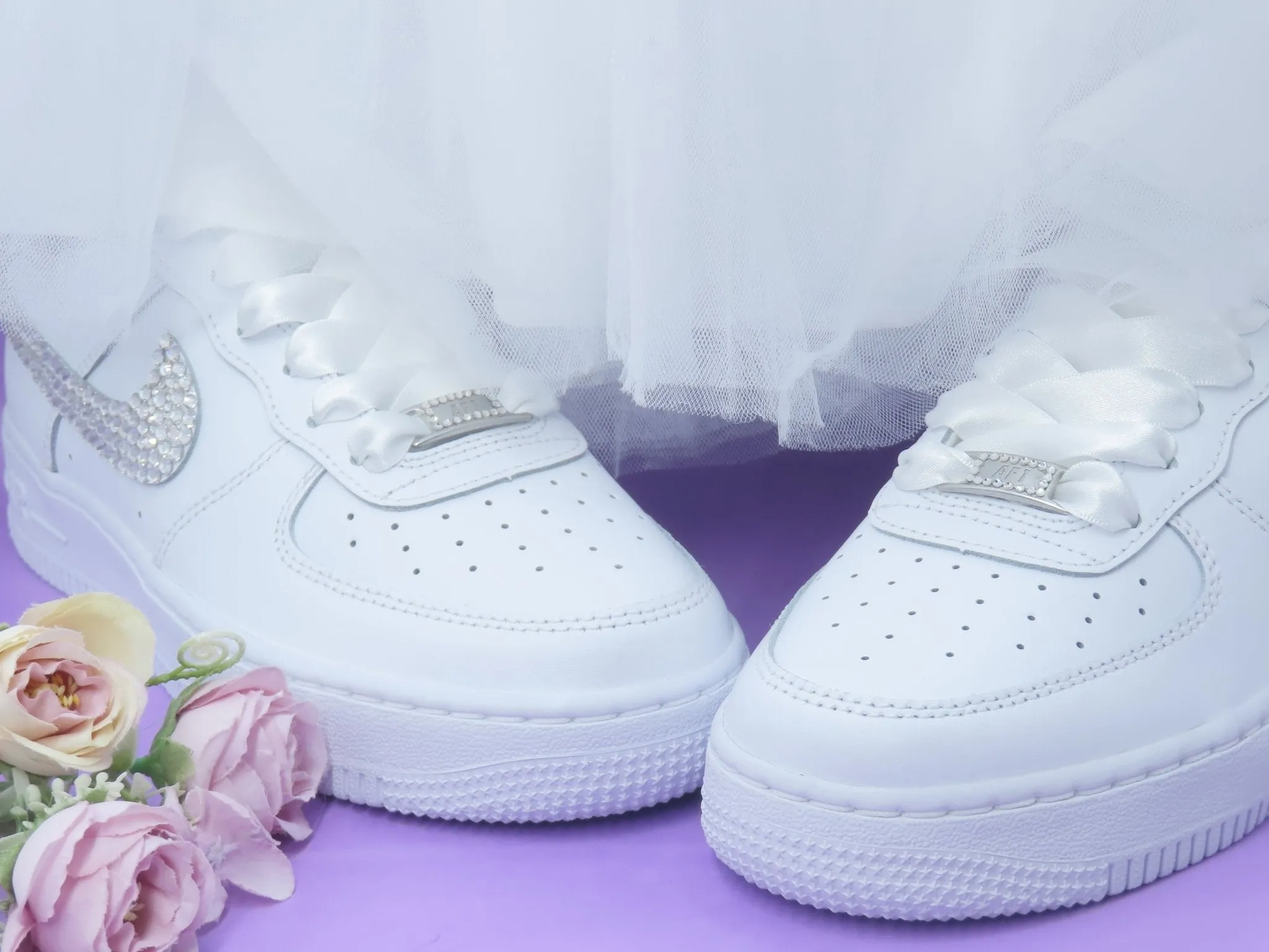 Custom Crystal Bridal Nike Air Force 1..