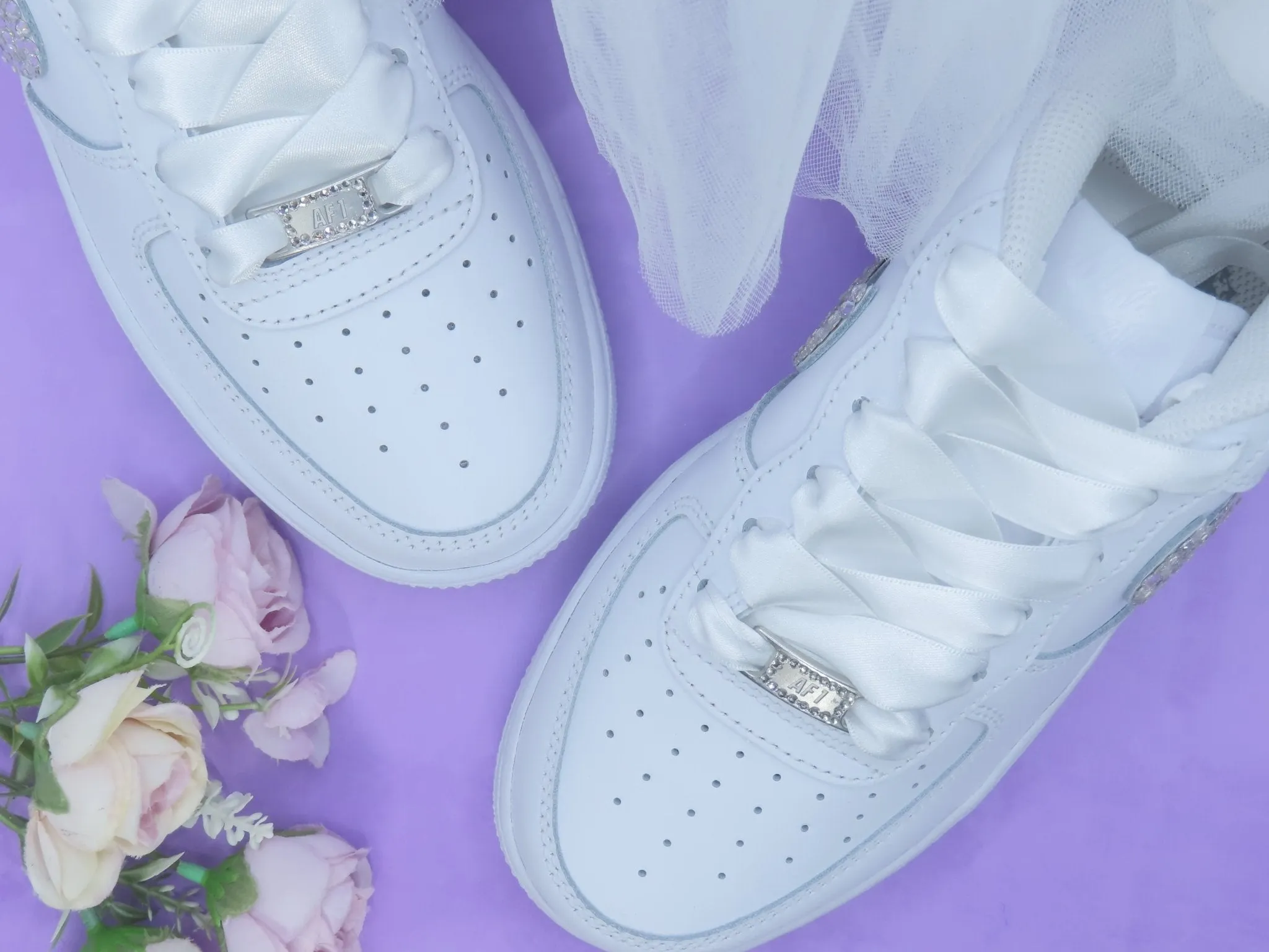 Custom Crystal Bridal Nike Air Force 1..