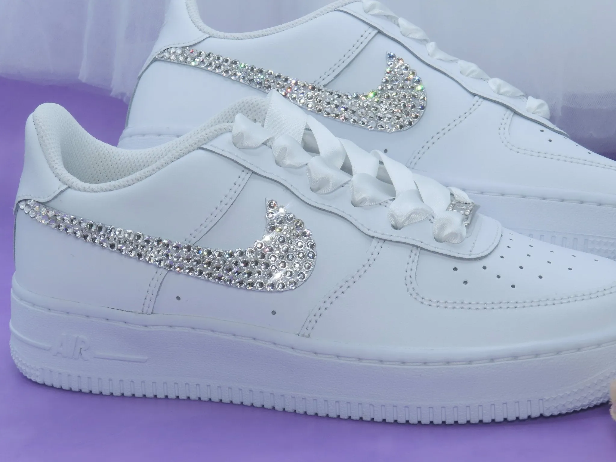 Custom Crystal Bridal Nike Air Force 1..