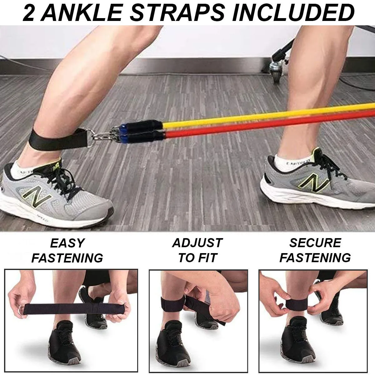 EXERCISE RESISTANCE TUBE AND TONING BANDS SET