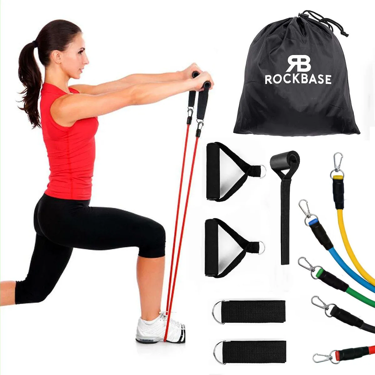 EXERCISE RESISTANCE TUBE AND TONING BANDS SET