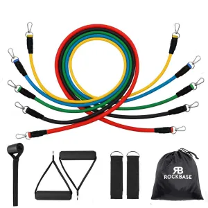 EXERCISE RESISTANCE TUBE AND TONING BANDS SET
