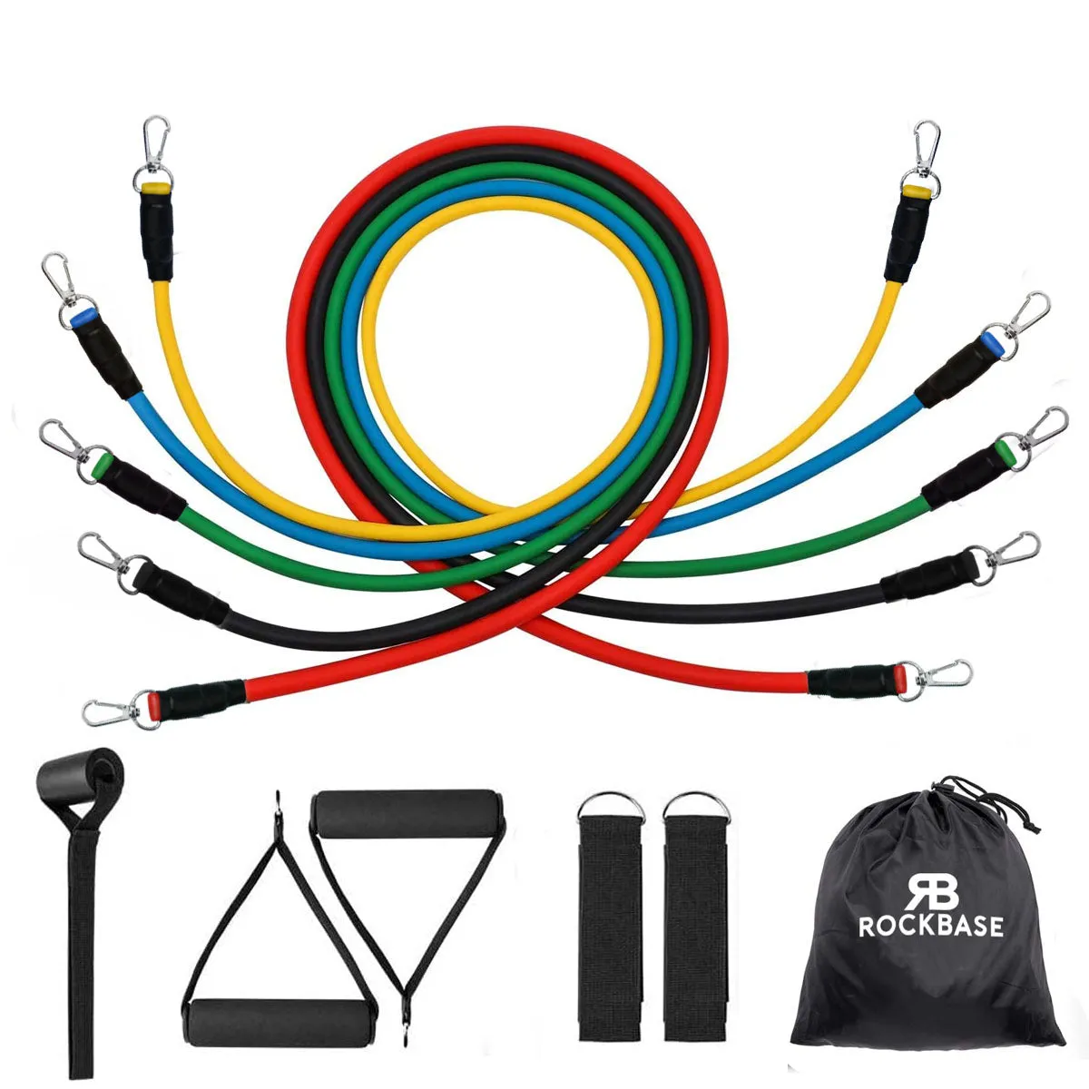 EXERCISE RESISTANCE TUBE AND TONING BANDS SET