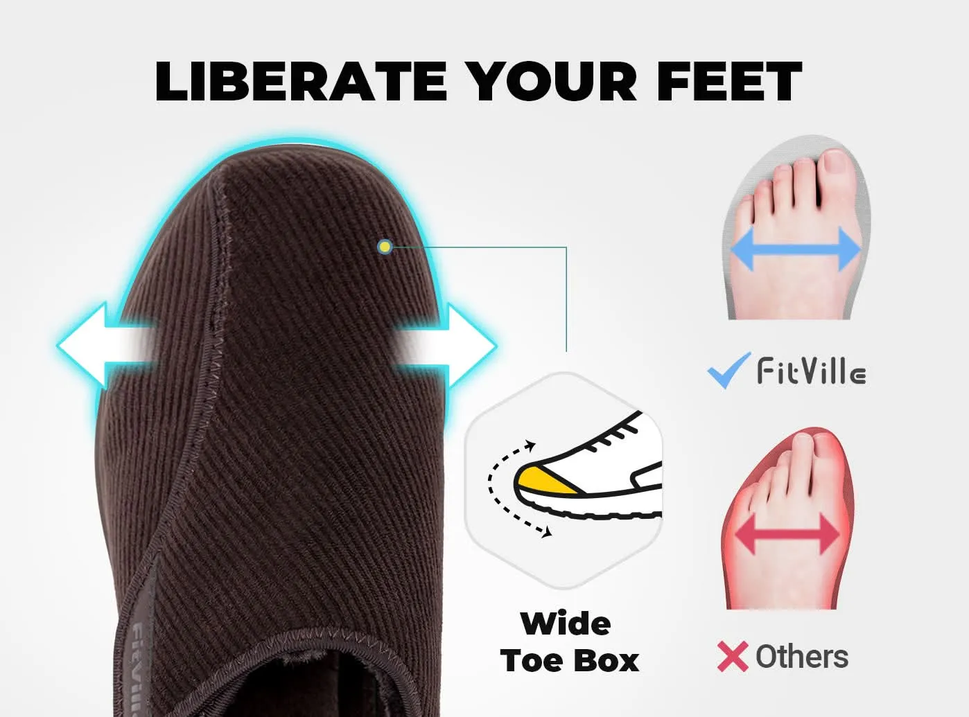 FitVille Men's EasyTop Comfort Slipper V1