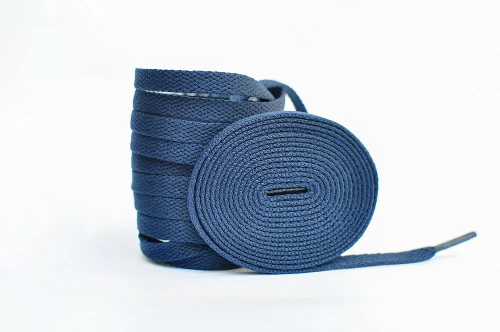 Flat Sneaker Laces- Marina Blue | Jordan laces | AJ1 Laces | Kicks Machine