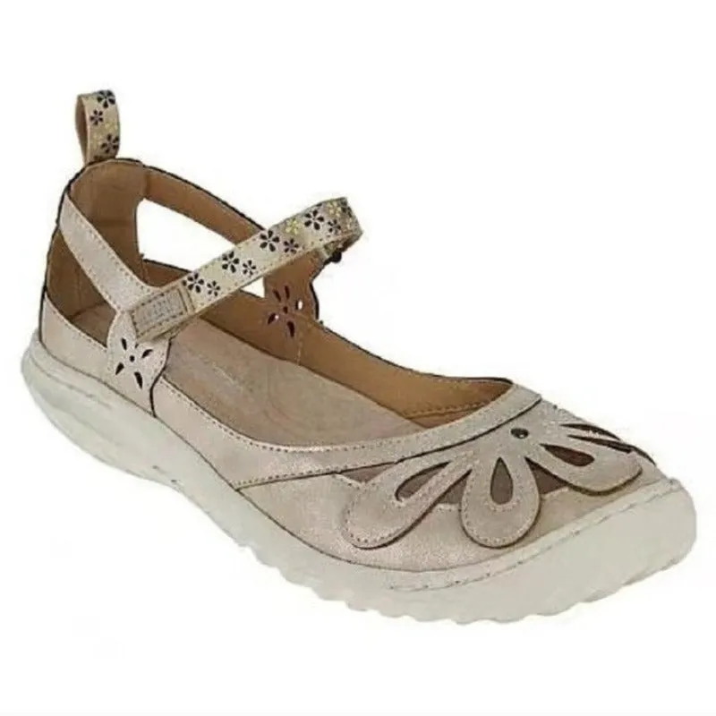 Flats Hollow Out Round Toe Slip-On Shoes