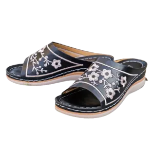 Floral Embroidered Slippers