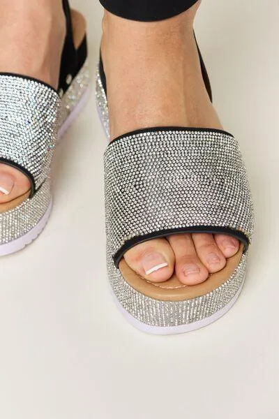 Forever Link Ankle Strap Rhinestone Wedge Sandals