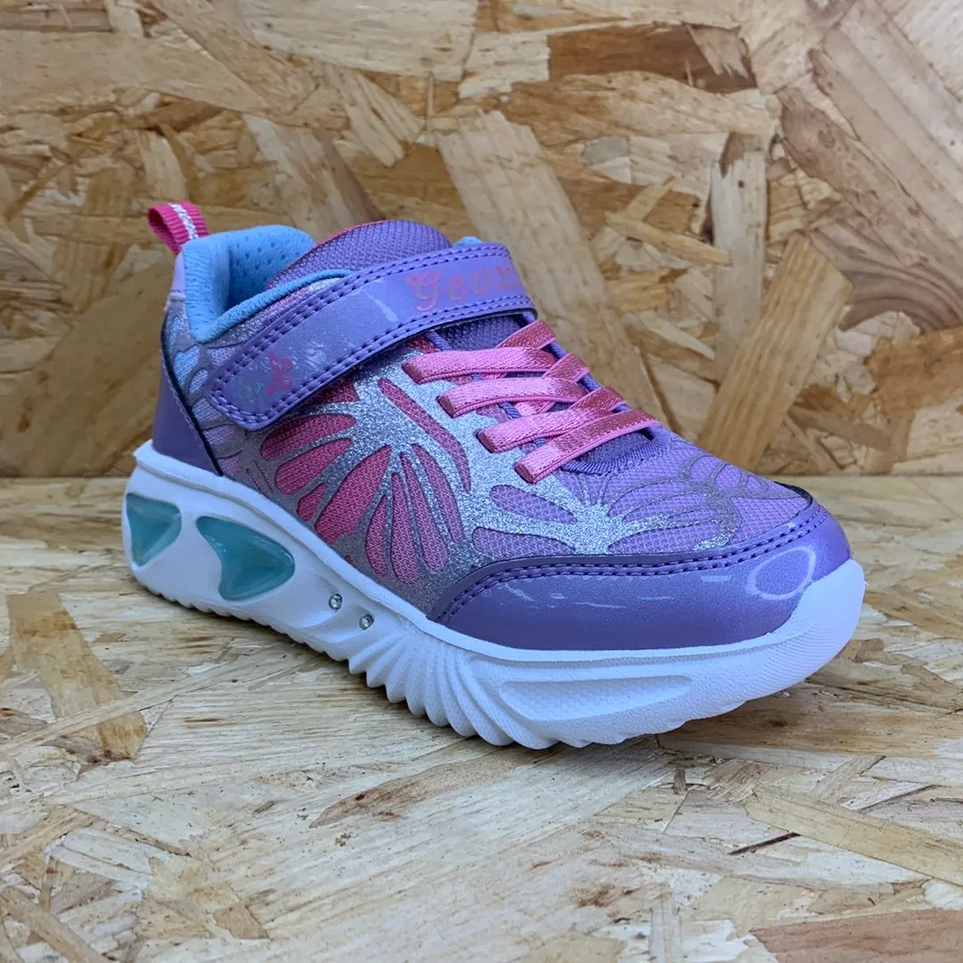 Geox Kids Assister Light Up Trainers - Light Violet / Watersea