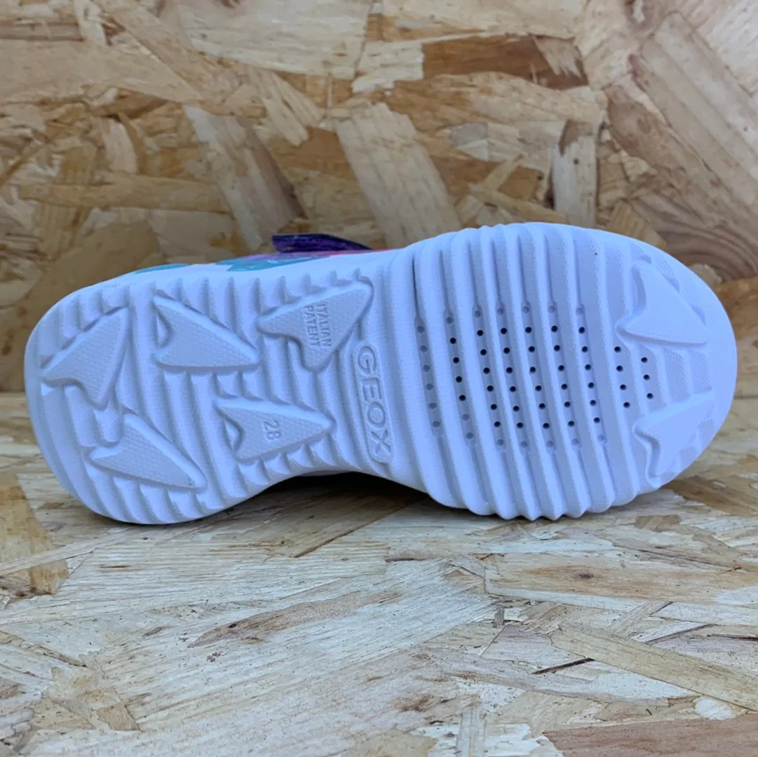 Geox Kids Assister Light Up Trainers - Light Violet / Watersea