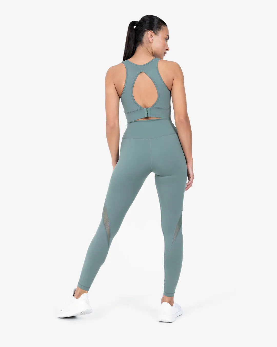 Glide Active Mesh Corset Bra Forest Green FINAL SALE