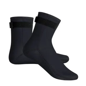 (Gr. L) 1 pair of 3mm neoprene bathing shoes snorkel socks boots swim shoes (size 42-43) - Black