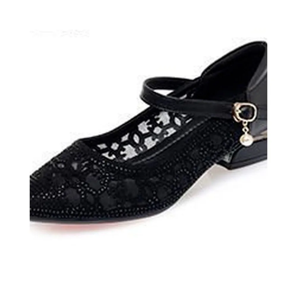 Hollow Out Leather Pumps