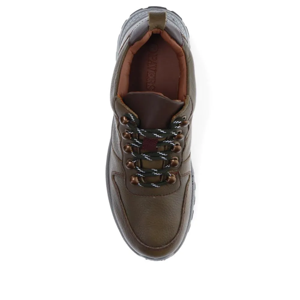 Lace-Up Leather Walking Trainers - SHAFI40005 / 326 266