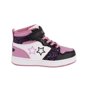 Lelli Kelly Girl's Black & Pink Anna High Top Trainers