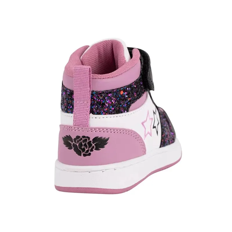 Lelli Kelly Girl's Black & Pink Anna High Top Trainers