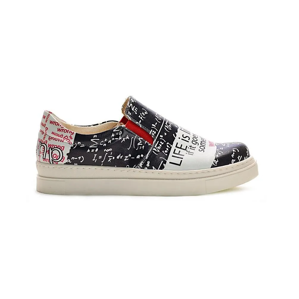 Life is Like Math Slip on Sneakers Shoes NVN112