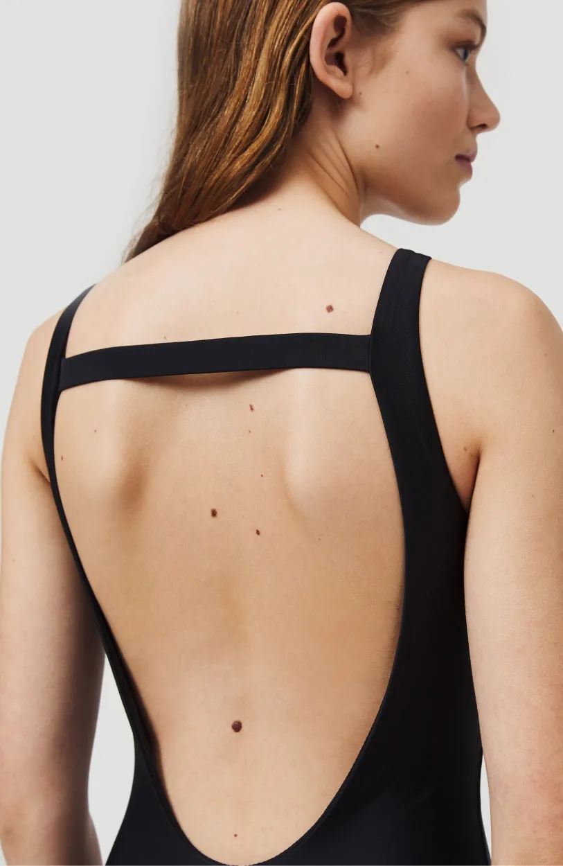 Logo High Neck Swimsuit | BlackOut - A