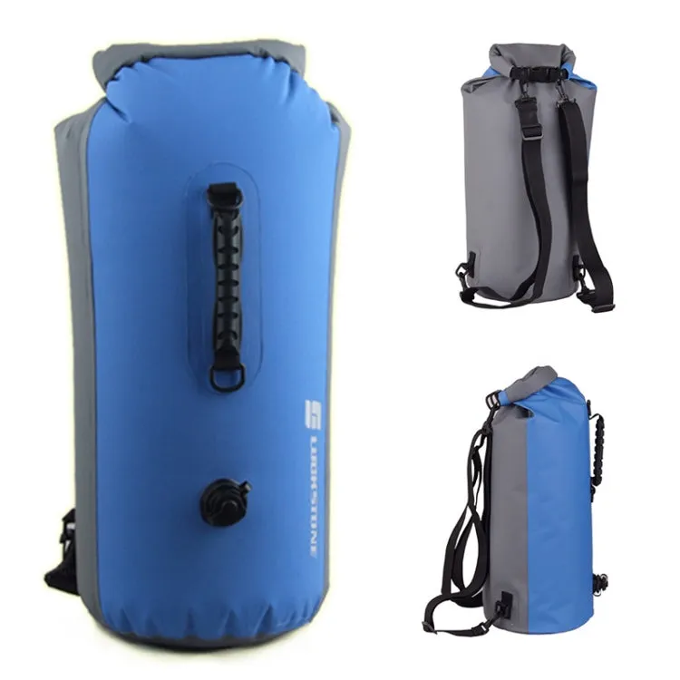 LUCKSTONE 35L Outdoor Rafting Swimming Waterproof Backpack(Blue)