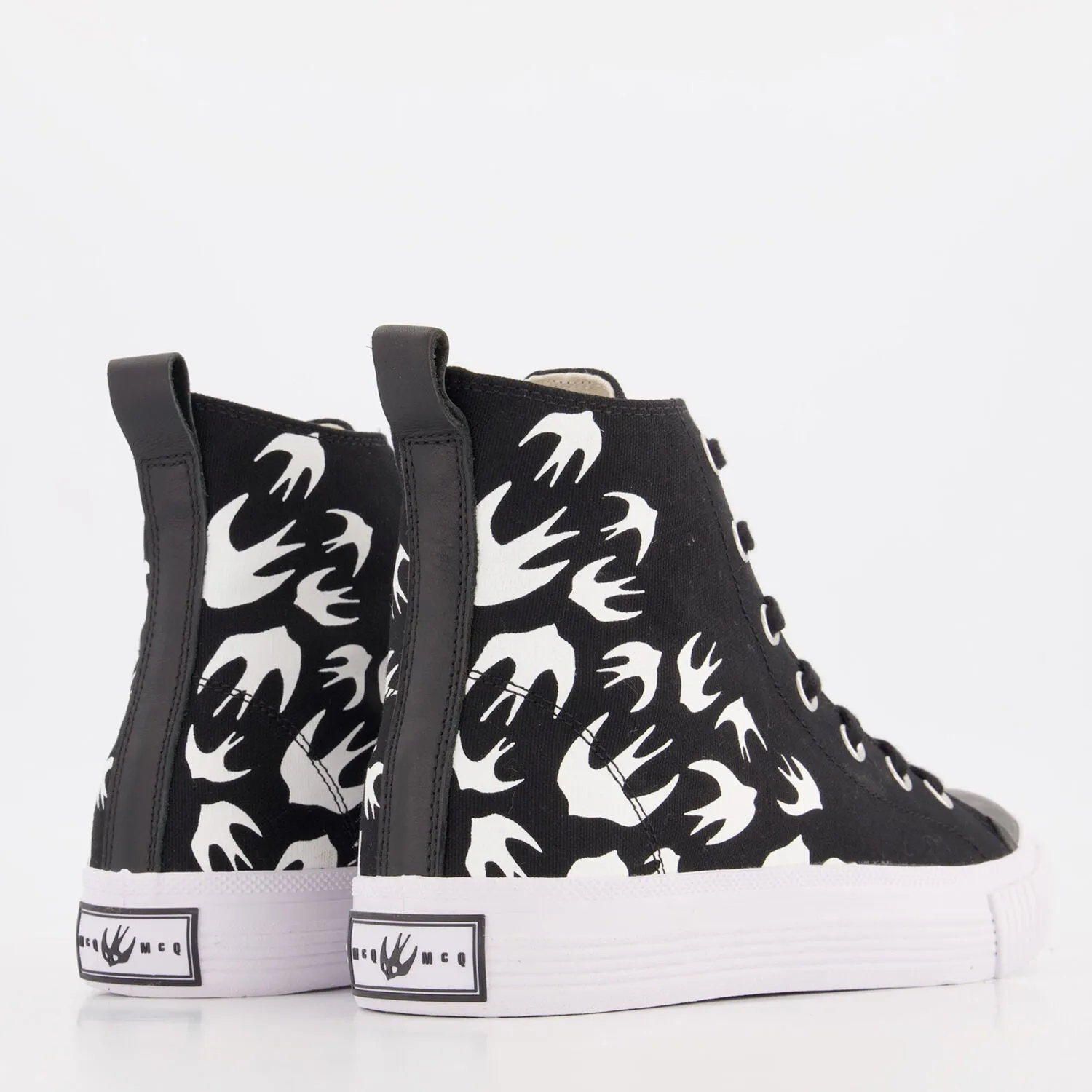 MCQ  Black Printed High Top Trainers