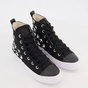 MCQ  Black Printed High Top Trainers