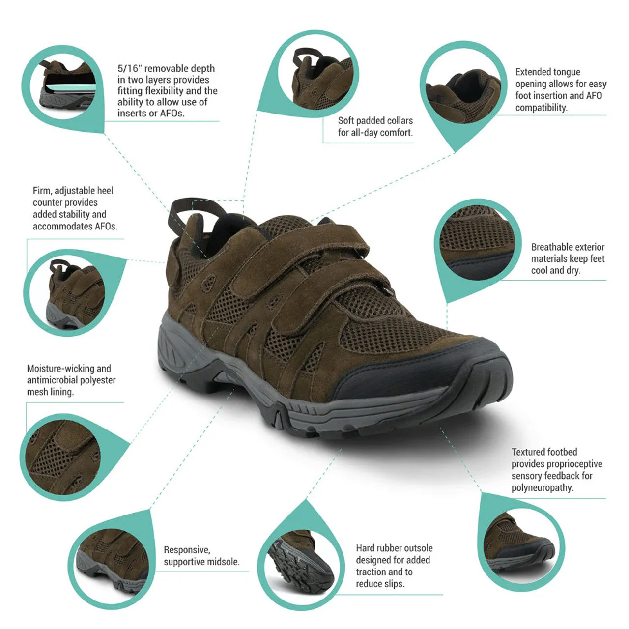 Men's Balance Hiker in Brown Wide