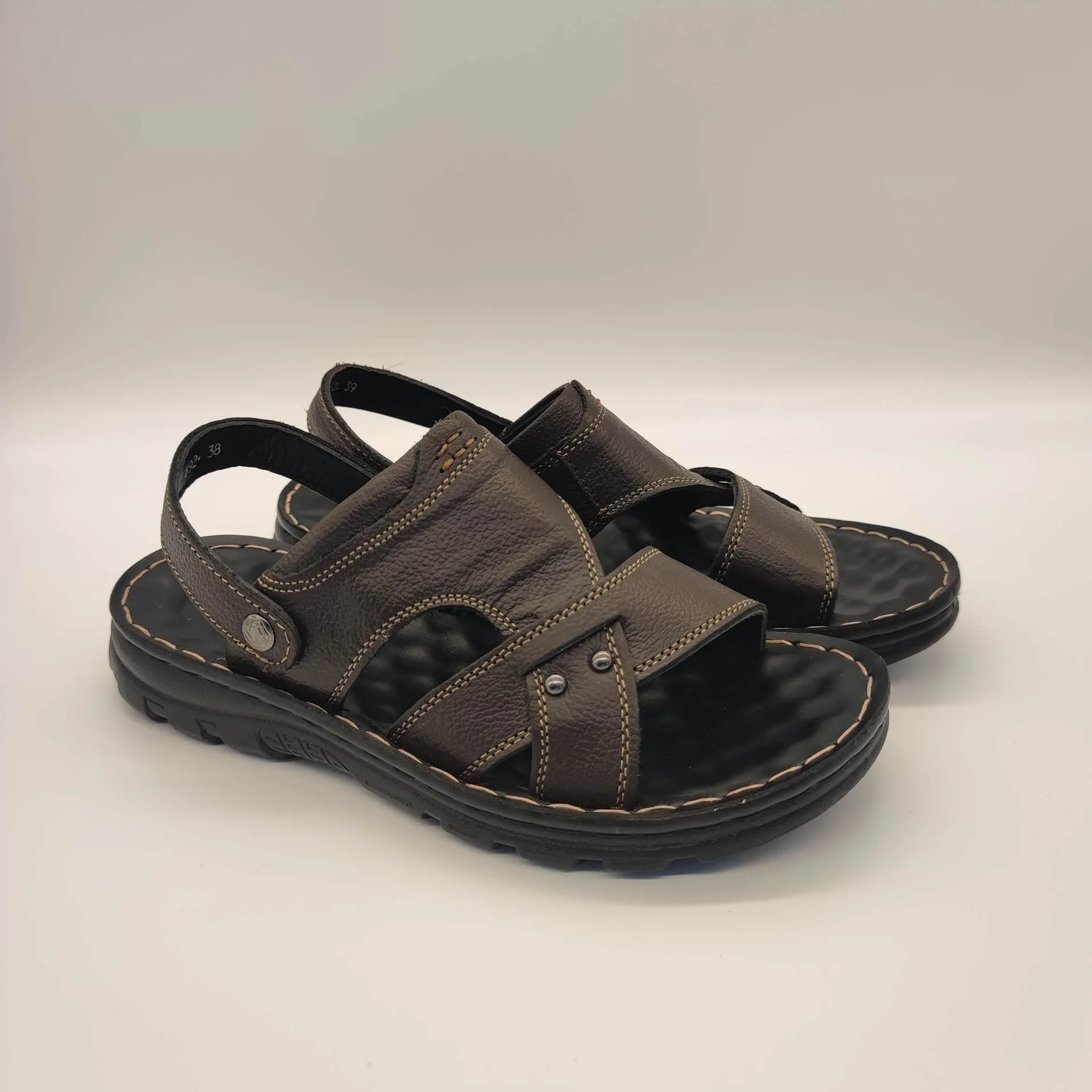 Men's Casual Leather Adjustable Handmade Sandals Water
