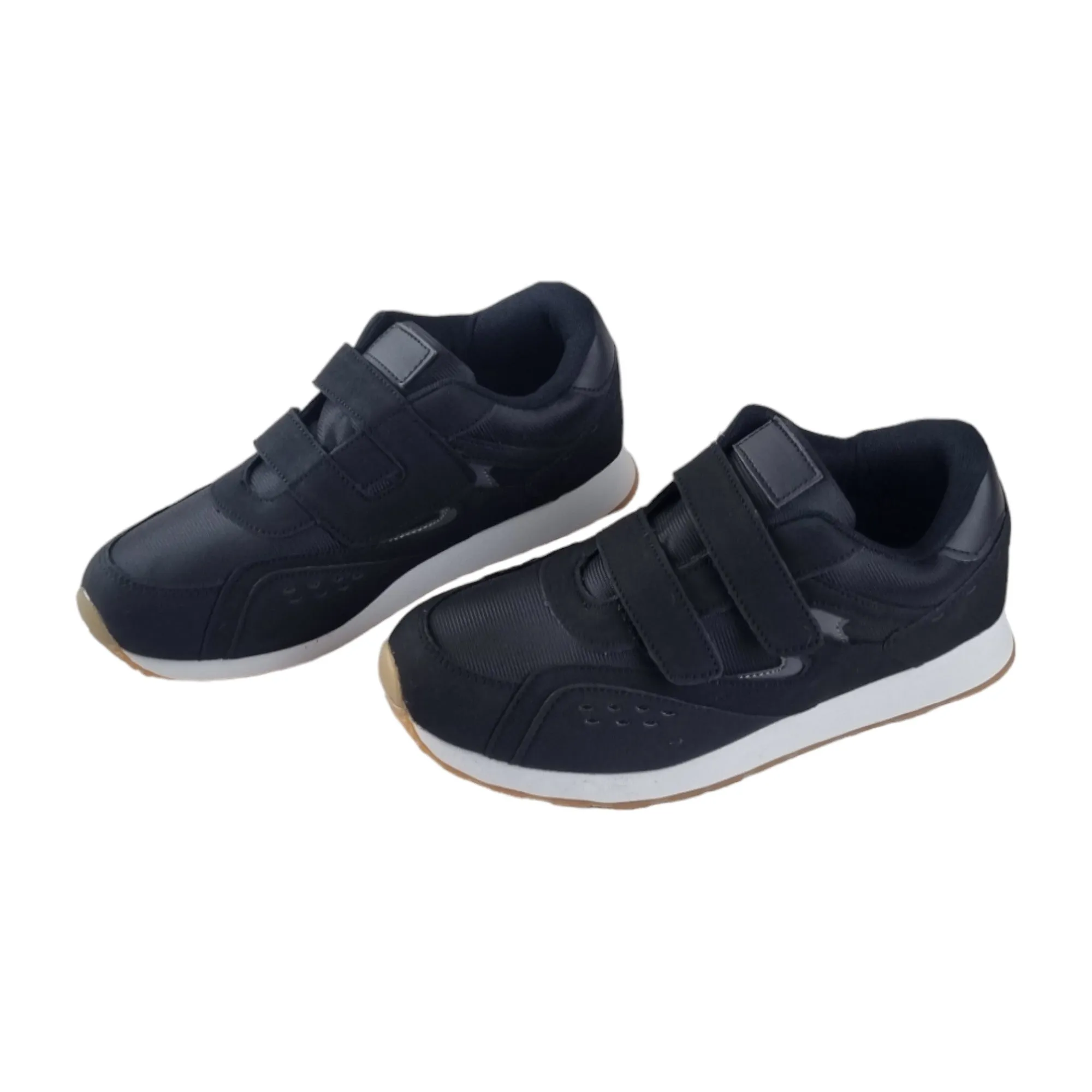 Mens Grosby Cobber Velcro Shoes Black